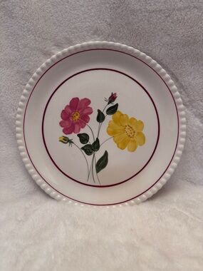 Vintage S.P.I. Hand Painted Under Glaze Plate – Floral Design – Made in USA